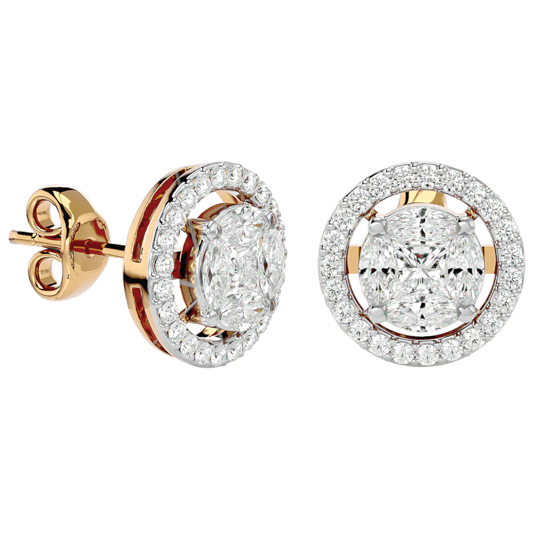 Round American Diamond Stud Earring – Abdesignsjewellery