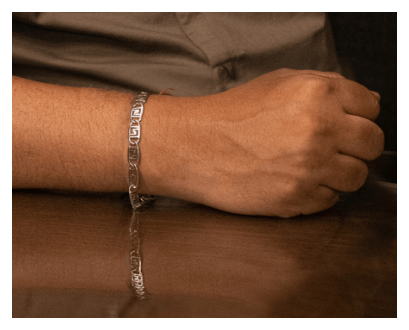 Designer platinum bracelet for men from the Pache collection.