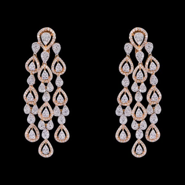 Rose Gold Beauty Diamond Earrings