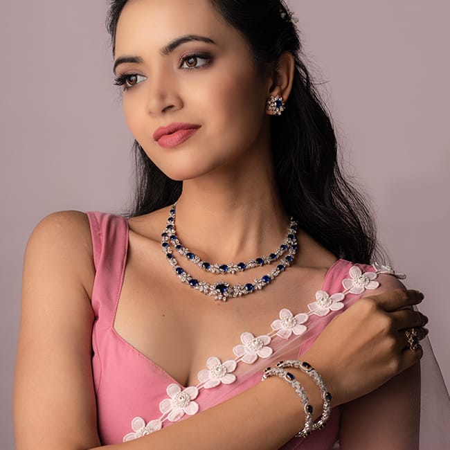 Ruby Diamond Necklace Set for Brides, Diamond Set for Bride.,wedding Diamond  Set for Set for Her, Indian Handmade Jewellery Set for Set. - Etsy