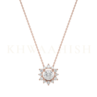 A splendid Empress Solitaire Diamond Necklace from Khwaahish.