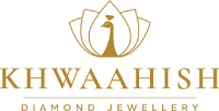 Khwaahish logo with their emblem in white background and golden letters.